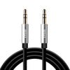 Ivon CA55 3.5mm Hombre al Cable de Audio Aux Masculino, Longitud del cable: 1M (Negro)