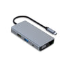 Adaptador 9 en 1 RJ45 + 100 W PD + SD/TF + USBx2 + HDMI + VGA + AUX de 3,5 mm a HUB tipo C