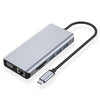 Adaptador 12 en 1 RJ45 + 100W PD + SD/TF + USB3.0x5+ HDMI + VGA + AUX de 3,5 mm a HUB tipo C