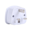 Enchufe de 250 V del Reino Unido a enchufe de la UE Convertidor de enchufe de conversión de energía del enchufe de EE. UU. (Blanco)