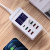 A8T 40W 8 puertos USB + QC3.0 + USB-C / Type-C Estación de carga inteligente con pantalla digital AC100-240V, enchufe de la UE