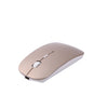 MC-008 Ratón inalámbrico con carga de batería Bluetooth 3.0 para computadoras portátiles y teléfonos móviles con sistema Android (dorado)