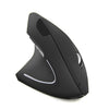 CM0093 Versión recargable Ratón óptico inalámbrico de tres botones de 2,4 GHz Ratón vertical para zurdos, Resolución: 1000DPI / 1200DPI / 1600DPI (Negro)