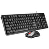 ZGB S500 Square KeyCap con cable de teclado + Conjunto de ratones (negro)