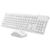 ZGB S500 Square KeyCap con cable de teclado + Conjunto de ratones (blanco)