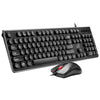 ZGB S500 KeyCap de teclado con cable de teclado + conjunto de ratones (negro)