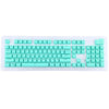 Teclas retroiluminadas PBT de doble disparo de 104 teclas para teclado mecánico (azul menta)