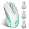 HXSJ X100 7-BOTONES 3600 DPI Fresco brillante Ratón de juego con cable, longitud del cable: 1.5m (blanco)