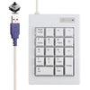 DX-18B 18 Teclas USB Cableado con cable Negro Teclado mini numérico (blanco)