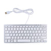450 78 Keys Teclado con cable USB ultra delgado (plata)