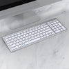 109 Teclado Bluetooth inalámbrico de tres modos (Plata)