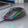 Ratón para juegos de oficina con cable USB de luz colorida S700 (negro)