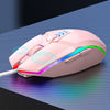 Ratón para juegos de oficina con cable USB S700 Colorful Light (rosa)