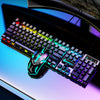Juego de teclado y mouse D500 RGB Brilliant Backlight Word Through