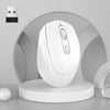 HXSJ M107 4 botones 1600 DPI Modo dual 2.4GHz + Bluetooth 5.1 Ratón inalámbrico recargable (Blanco)
