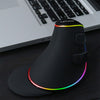 DELUX M618 Plus RGB Ratón óptico con cable Ratón ergonómico vertical 4000DPI