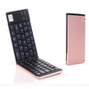 F66 Bluetooth plegable inalámbrico 66 teclas Teclado, soporte Android / Windows / IOS (oro rosa)