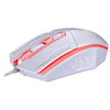 Chasing Leopard 199 USB 1600DPI Ratón óptico para juegos con cable y retroiluminación LED ajustable de tres velocidades, longitud: 1,3 m (blanco)
