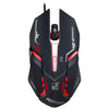 Chasing Leopard V17 USB 2400DPI, cuatro velocidades, patrón de línea ajustable, ratón óptico para juegos con cable con luz de respiración LED, longitud: 1,45 m (negro)