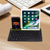 B908 Teclado inalámbrico Bluetooth ultradelgado de 78 teclas con soporte cóncavo para teléfono móvil (negro)