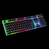 ZGB G21 104 teclas USB con cable Sensación mecánica Retroiluminación colorida Teclado de computadora de oficina Teclado para juegos (Negro)