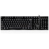 ZGB Q17 104 teclas USB con cable, suspensión, teclado de oficina para juegos para computadora portátil, PC (negro)