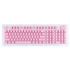 Teclas de ABS translúcidas, teclado OEM altamente mecánico, teclado de juego universal (rosa)