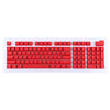Teclas ABS translúcidas, teclado OEM altamente mecánico, teclado de juego universal (rojo)