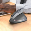 HXSJ T29 Bluetooth 3.0 Inalámbrico Bluetooth 6 teclas 2400 DPI Ergonomía ajustable Ratón óptico vertical (gris)
