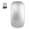 HXSJ M80 2.4GHz Wireless 1600DPI Ratón de silencio óptico ajustable de tres velocidades (plateado)