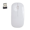 HXSJ M80 2.4GHz Wireless 1600DPI Ratón de silencio óptico ajustable de tres velocidades (blanco)