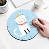 Alfombrilla de ratón circular con diseño de princesa gato, diámetro: 22 cm