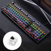 Yindiao electrochaplating punk ligero mezclado USB Gaming mecánico con cableado teclado, eje negro (negro)