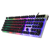 Chasing Leopard G21 USB 104 teclas Impermeable, flotante, redondo, punk, tecla, retroiluminación colorida, tacto mecánico, teclado con cable, longitud: 1,3 m (negro)