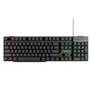 iMICE AK-600 Teclado flotante USB con cable Caracteres Teclado para juegos con retroiluminación brillante (Negro)