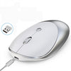 HXSJ T36 2.4G Bluetooth 5.0 + 3.0 Ratón inalámbrico Bluetooth de diseño silencioso de tres modos (plateado)