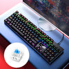 YINDIAO ZK-3 USB Juego mecánico con cable de juego, eje azul (negro)