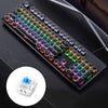 YINDIAO galvanizado punk ligero mezclado USB Juego mecánico con cable de juego, eje azul (negro)