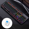 Yindiao Classic Square Keys Mixed Light USB Gaming Mecánico Teclado cableado, eje azul (negro)