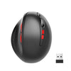 HXSJ T33 Ratón ergonómico óptico inalámbrico para PC portátil de 2,4 GHz (negro)
