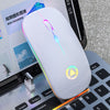 YINDIAO A2 2.4GHz 1600DPI 3 modos RGB Luz ajustable Ratón silencioso inalámbrico recargable (blanco)