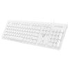 ZGB S500 Tecla redonda USB Teclado de computadora con cable (Blanco)