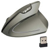 HXSJ T24 6 botones 2400 DPI 2.4G Ratón ergonómico vertical inalámbrico con receptor USB (gris)