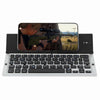 GK608 Teclado ultrafino plegable Bluetooth V3.0, soporte incorporado, compatible con sistema Android / iOS / Windows (gris)