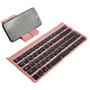 Teclado Bluetooth V3.0 ultrafino y plegable GK808, soporte incorporado, compatible con sistema Android / iOS / Windows (oro rosa)