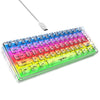 HXSJ V700T Teclado mecánico con retroiluminación RGB de membrana con cable de 61 teclas (transparente)