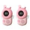 Adj-847 Dibujos animados Niños en forma de abeja Walkie-Talkie Wireless 3km Llamada al aire libre Padre-niño juguete interactivo con linterna y cordón anti-perdido (rosa)