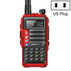 Baofeng BF-UV5R Plus S9 FM Interphone Walkie Talkie de mano, enchufe de EE. UU. (Rojo)