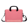 DJ08 Bolsa de tela Oxford impermeable resistente al desgaste para portátiles de 13,3 pulgadas, con asa oculta y barra de sujeción para equipaje y correa de hombro ajustable (rosa)