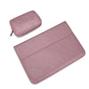 PU01S Bolsa interior para computadora portátil con hebilla magnética invisible horizontal de cuero PU para computadoras portátiles de 13.3 pulgadas, con bolsa pequeña (rosa)